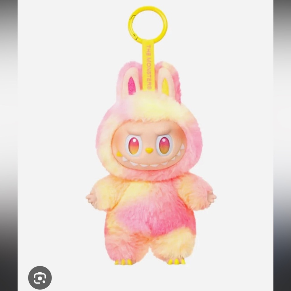 Monster Keychain - Pink and Yellow